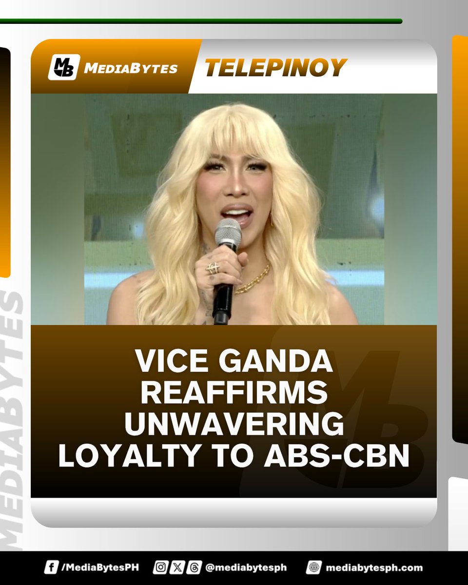 #TelePinoy | Vice Ganda vows to stay by ABS-CBN's side as the network navigates internal challenges and rumors of a total shutdown by 2025.

READ MORE: mediabytesph.com/telepinoy/vice…