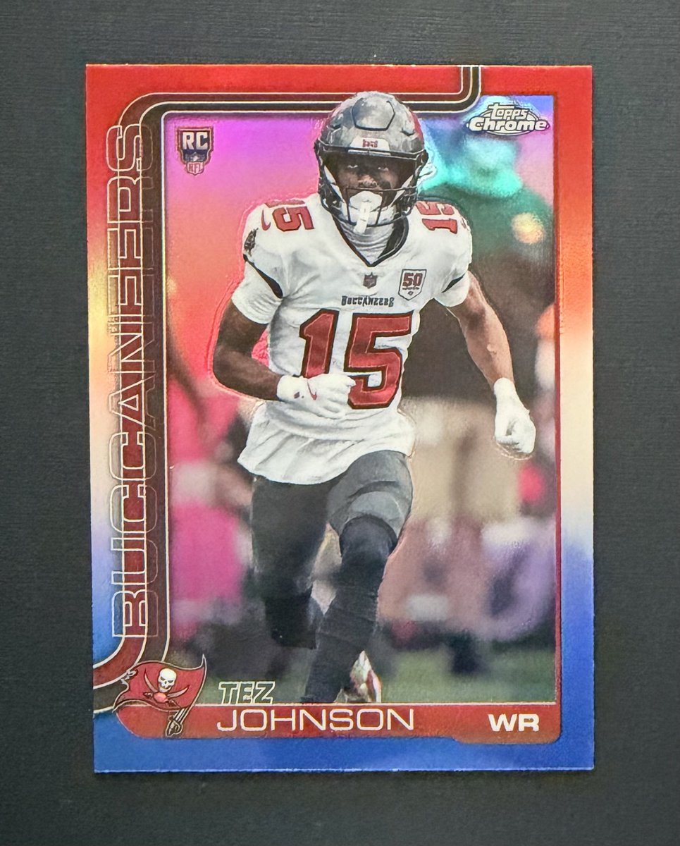 WaterPlantGuy's tweet image. Tez Johnson RC Red White Blue Refractor 🏴‍☠️ Bucs rookie WR with big play ability. Ending in 8 hours.
#TezJohnson #Buccaneers #ToppsChrome #RookieCard

ebay.us/m/L3ZSIe