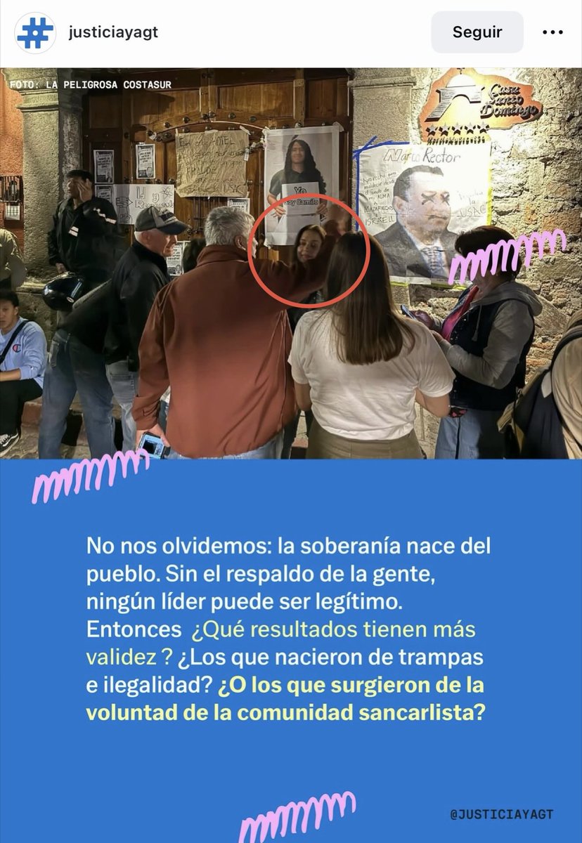 La ex decana de la Facultad de Ingeniería Anabela Córdoba se tuerce y se va con los chairos
—Se tuvo conocimiento que estuvo en la quema de candelas haciendo brujería con los chairos una noche antes de la elección de rector de la USAC en Antigua Guatemala.

Qué huevos.