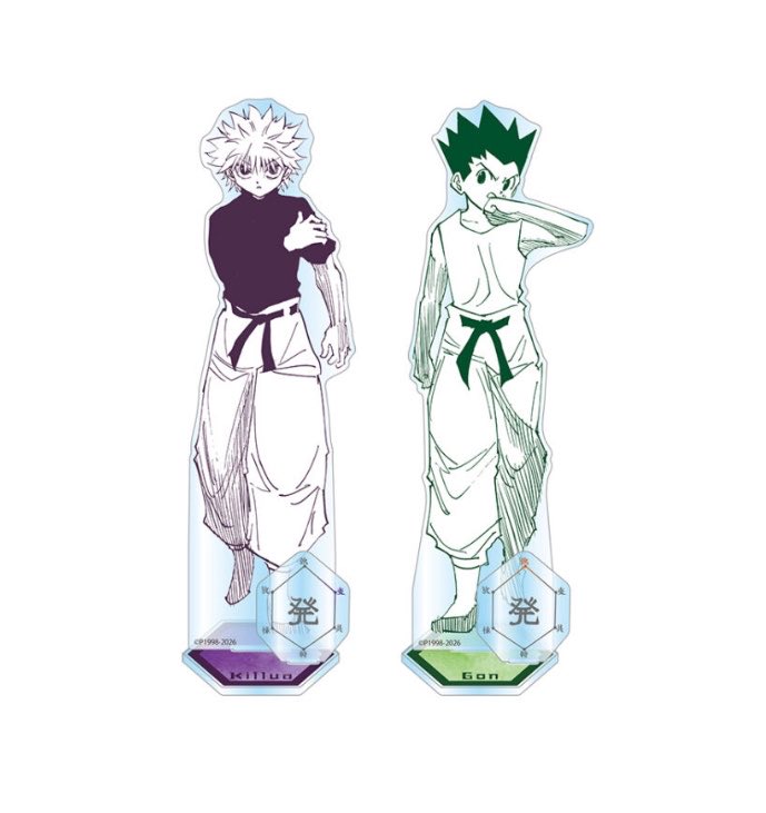 k42wKKihKBGTvXv's tweet image. 最新HUNTER×HUNTERグッズ！！

2026年6月発売最新商品！

『HUNTER×HUNTER』アクリルMEGAフィギュアW　ゴン×キルア
¥7,700 税込
『HUNTER×HUNTER』アクリルMEGAフィギュアW　ヒソカ×クロロ
¥7,700 税込
『HUNTER×HUNTER』リングノート
¥990 税込

thejumpshop.jp/goods/