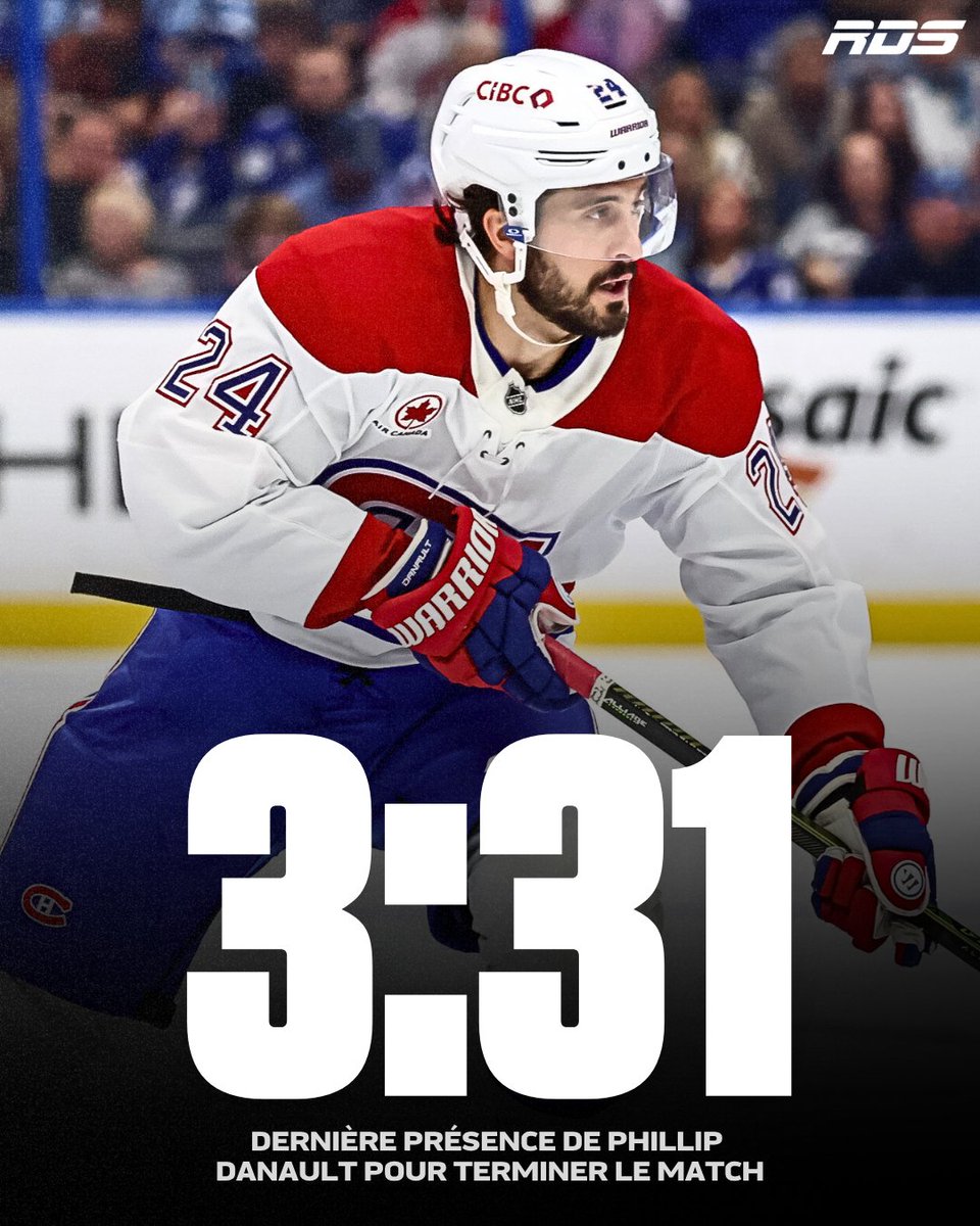 RDSca's tweet image. Phillip Danault n’a pas quitté la glace durant les trois dernières minutes et demie de la troisième période, alors que le CH tentait de protéger son avance! 🤯

De son côté, Cole Caufield n’a disputé que 3:24 au cours du troisième vingt.