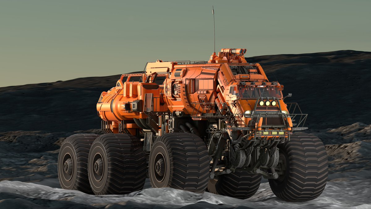 AKantemirov's tweet photo. Color test 

P.S.  My daughter picked colors for the last one. 🤣

#3Dmodeling #blender #vehicledesign #heavyvehicles #space #exploration #creation #conceptart #starcitizen https://t.co/rlSZULojyl