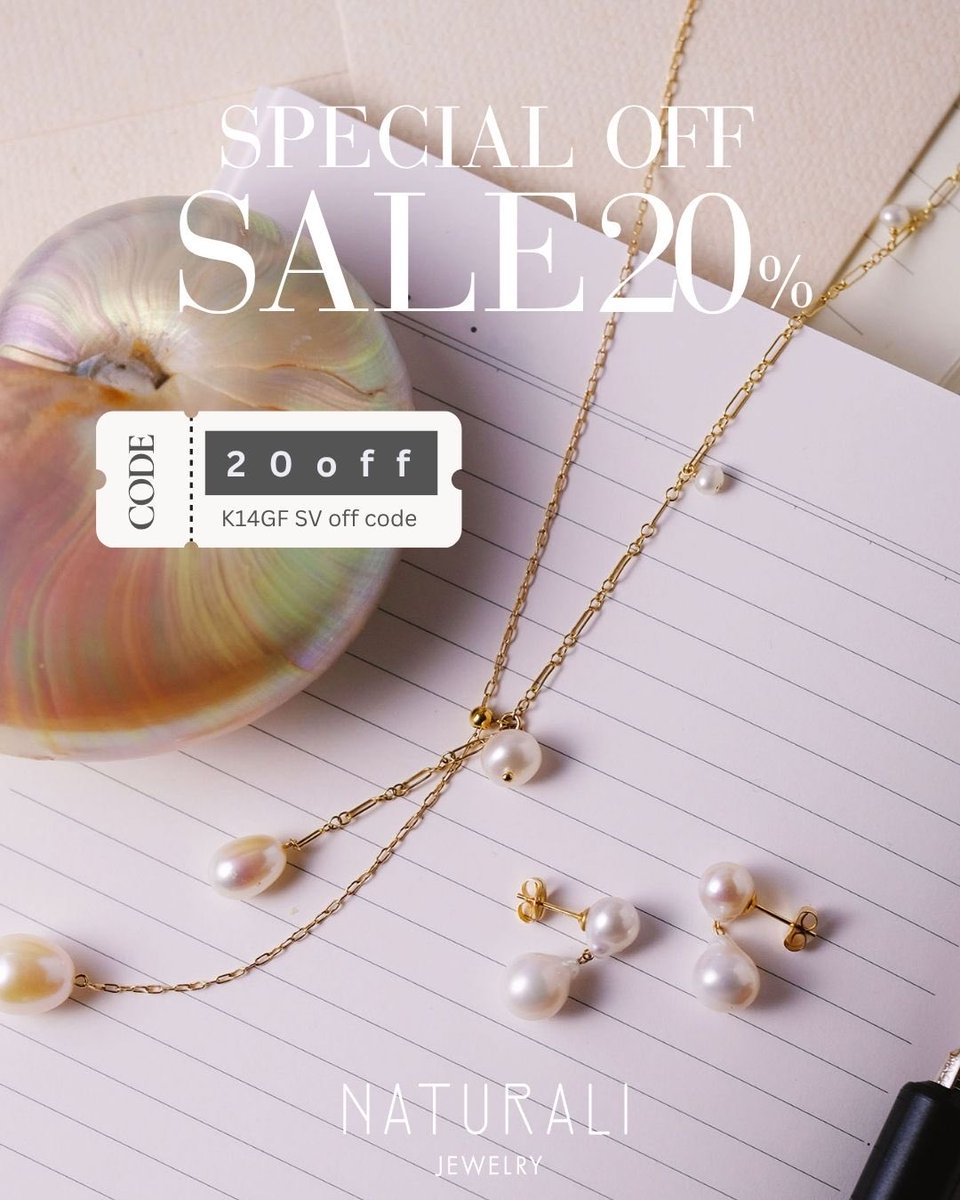 NaturaliJ's tweet photo. - SPECIAL SALE -

4/1~ 店頭 / 公式store K14gf SV 20％ OFF ！ 
早いもの勝ちのチャンス！！

2026年4月28日(火) NATURALI JEWELRY新宿髙島屋店は、閉店する運びとなりました。
長らくのご愛顧に感謝をこめて、
公式 online storeにて閉店セールを開催しております !! 
→ coupon code : 　2 0 o f f https://t.co/lN1FVm2S8k