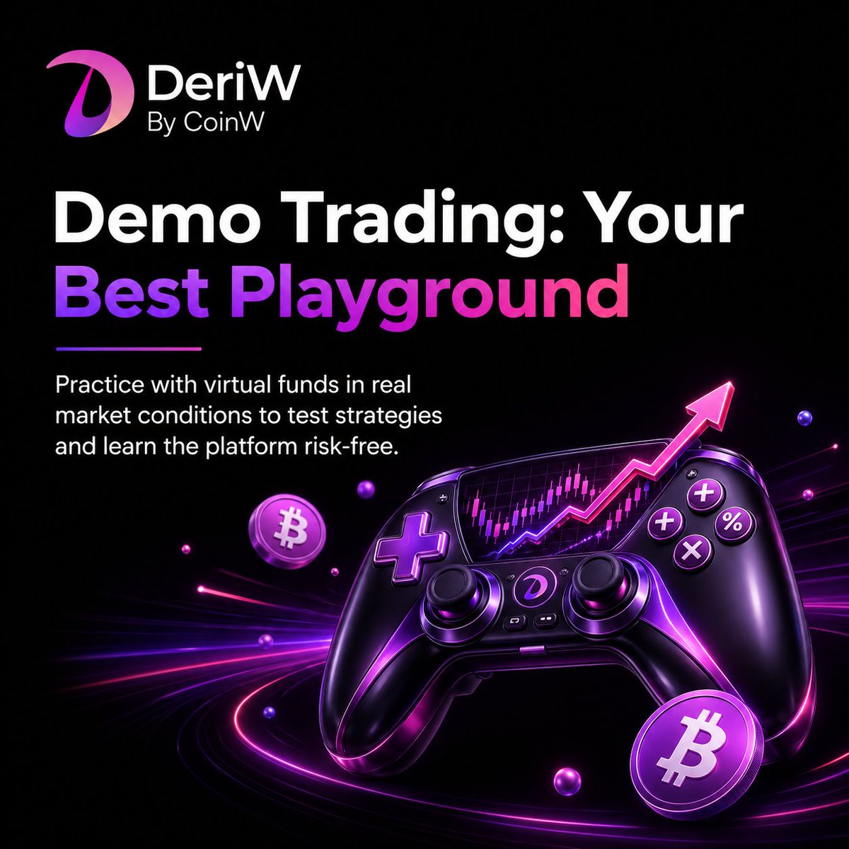 DeriWOfficial's tweet photo. Testnet Trading = your best playground 🎮

Practice with virtual funds, test your strategies in real market conditions, and explore DeriW risk-free before going live.

Learn the platform. Build your edge. Trade smarter.

Experience Testnet Trading: https://t.co/wdgfJ9aeiB

#DeriW #Testnet #PerpDEX #CryptoTrading #DeFi