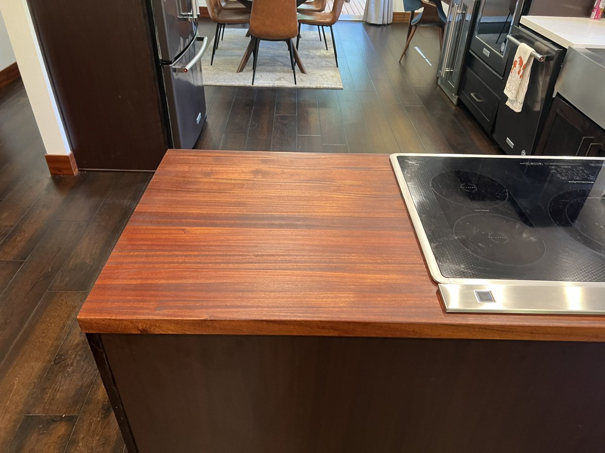 <a href="/akafaceUS/">aka</a> Refinished this Sapele wood counter today.