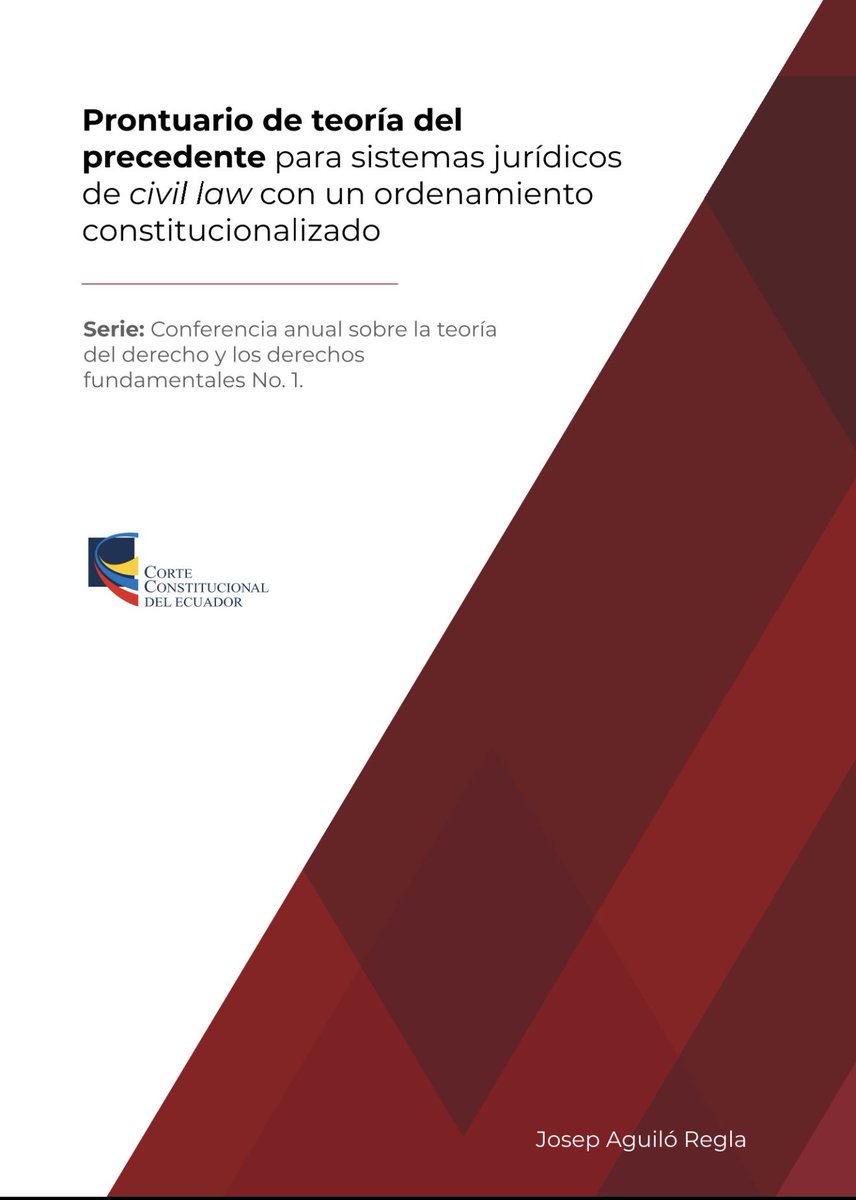 institutoeds_'s tweet photo. Prontuario de teoría del precedente para sistemas jurídicos de civil law con un ordenamiento constitucionalizado (CEDEC), 2024. 🇪🇨

Conferencia anual sobre la teoría del derecho y los derechos fundamentales

Descarga: https://t.co/BOQf7ux7Jk https://t.co/xgVeZVIhsX