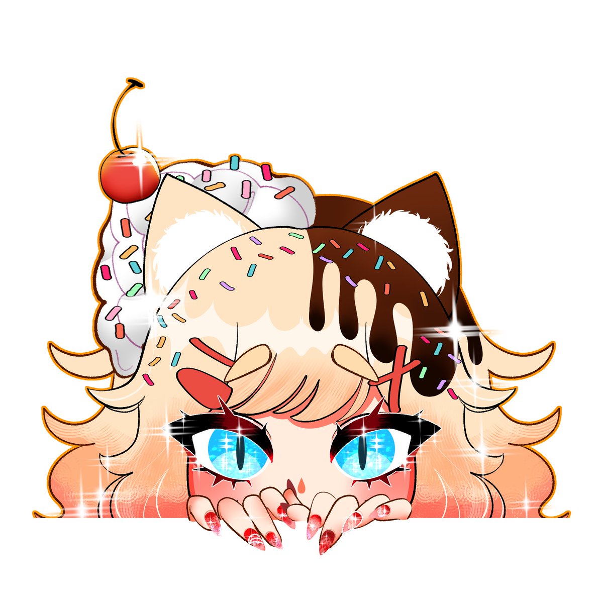 Cake_Pawp's tweet image. Y’ALL @stwaberi DID IT AGAIN.

They ate and left ZERO crumbs with my new pfp for Twitch!! 💖

They even gave me cutie patootie nails as a bonus surprise I didn’t even have to ask for! 😭💕  They go above and BEYOND, so go commission them right NOW!

✨🎀( #pfp | #vgen | #artmoots