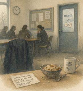 PeteWriting's tweet image. #Writer #Poetry #WritingCommmunity #Scribblings

Today's clickety clicks😉

4. The Cous Cous Syndrome

Poetry.

How cous cous kills. #CousCous #RedOnions #Celeriac #ForagedLichen

pedrorockwriter.blogspot.com/2026/04/the-co…