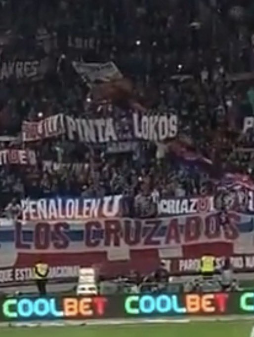 Gracias <a href="/udechile/">Universidad de Chile</a> por el entrenamiento en el estadio de todos y el apoyo en la galería imponiendo nuestros colores por encima de los suyos.

Hicimos la tarea en la Copa Grande nuevamente! 

Sigan viendolo por TV 🤫 

😂🤭 ⚪🔵👊🏼💥 
#LosCruzados #ConmebolLibertadores