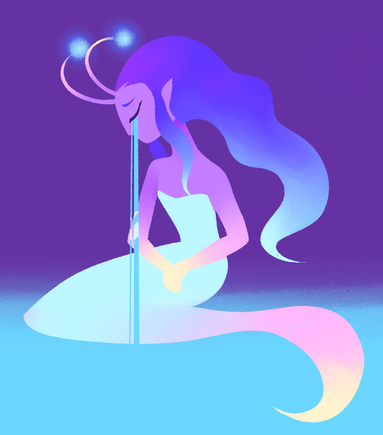 MrMoonCrest's tweet photo. Gunna post some old art that's collecting dust in my files. Here's a space mermaid. https://t.co/ExSSZTb3qV