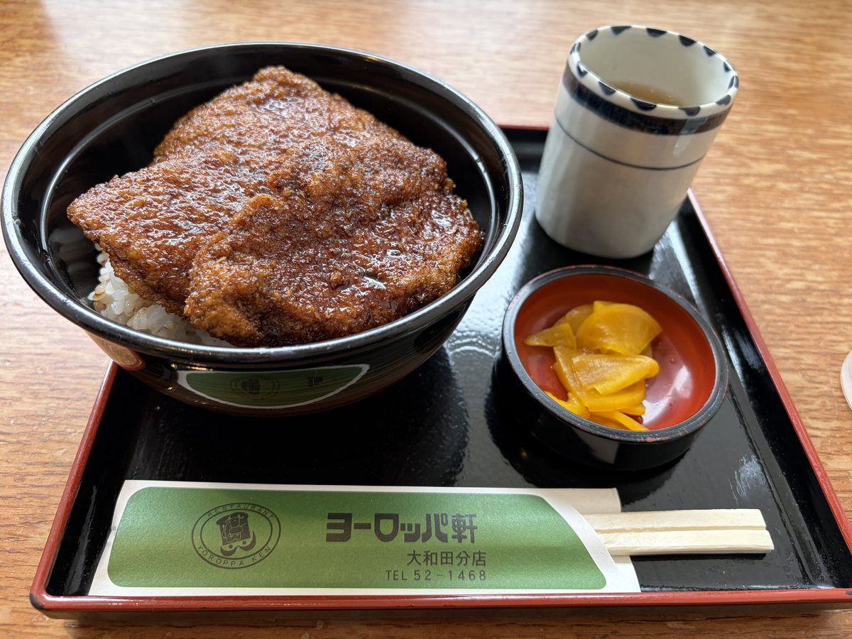 福井に来たのでヨーロッパ軒のソースカツ丼を食べています
カツが思いのほかスリムで食べやすかった😋