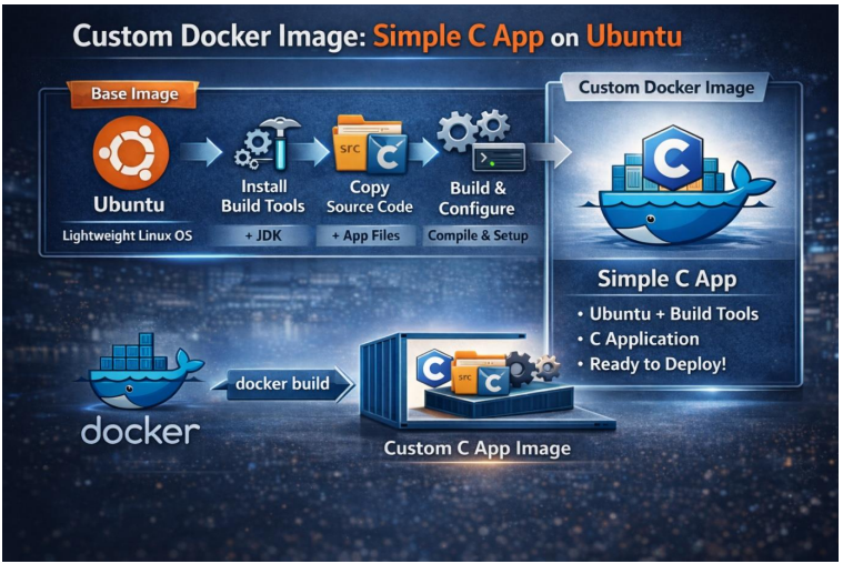 prad9492's tweet image. 🚀 I tried something simple… and it changed how I see Docker.

Started with a basic Ubuntu image.
No app. No setup.
A few steps later… 👇
A working C app inside a container.

How? 👇
#Docker #DevOps #Containers
