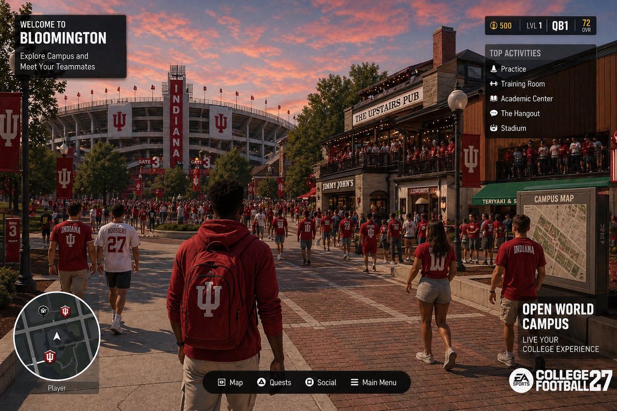 JeffMcNuttCBS's tweet photo. Welcome to the Mecca of college football, CFB27 players. https://t.co/lG3vNoM9B8