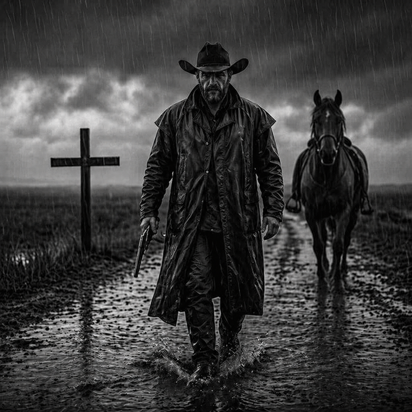Rain-Soaked Anonymous Cowboy