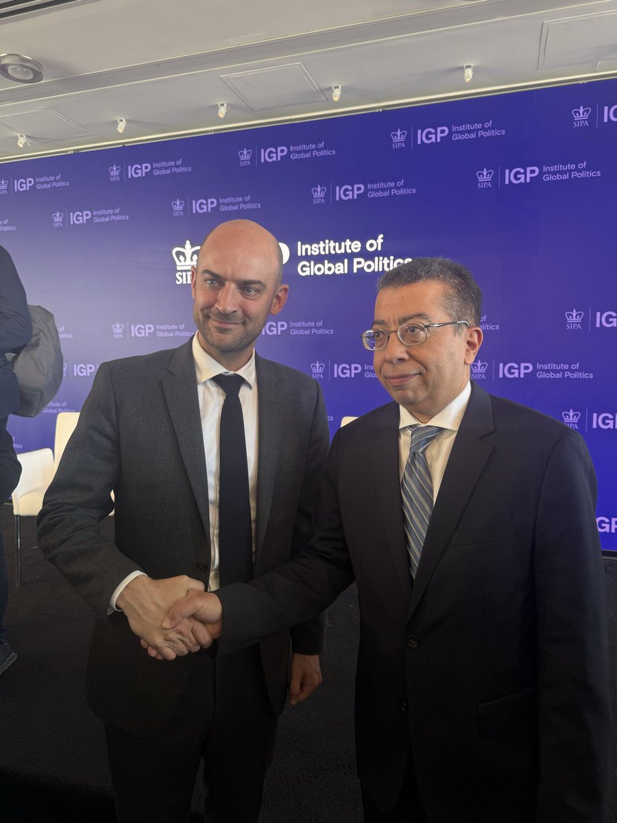 KachaniS's tweet photo. Delighted to have attended @ColumbiaIGP event with French Foreign Minister for Europe and Foreign Affairs @jnbarrot at @ColumbiaSIPA on how Europe will shape the 21st century.
Watch: https://t.co/m611ufMRSN…
@AllianceProg @SIWPSColumbia @ColumbiaEurope  @villa_albertine https://t.co/XwA7FkLzF1