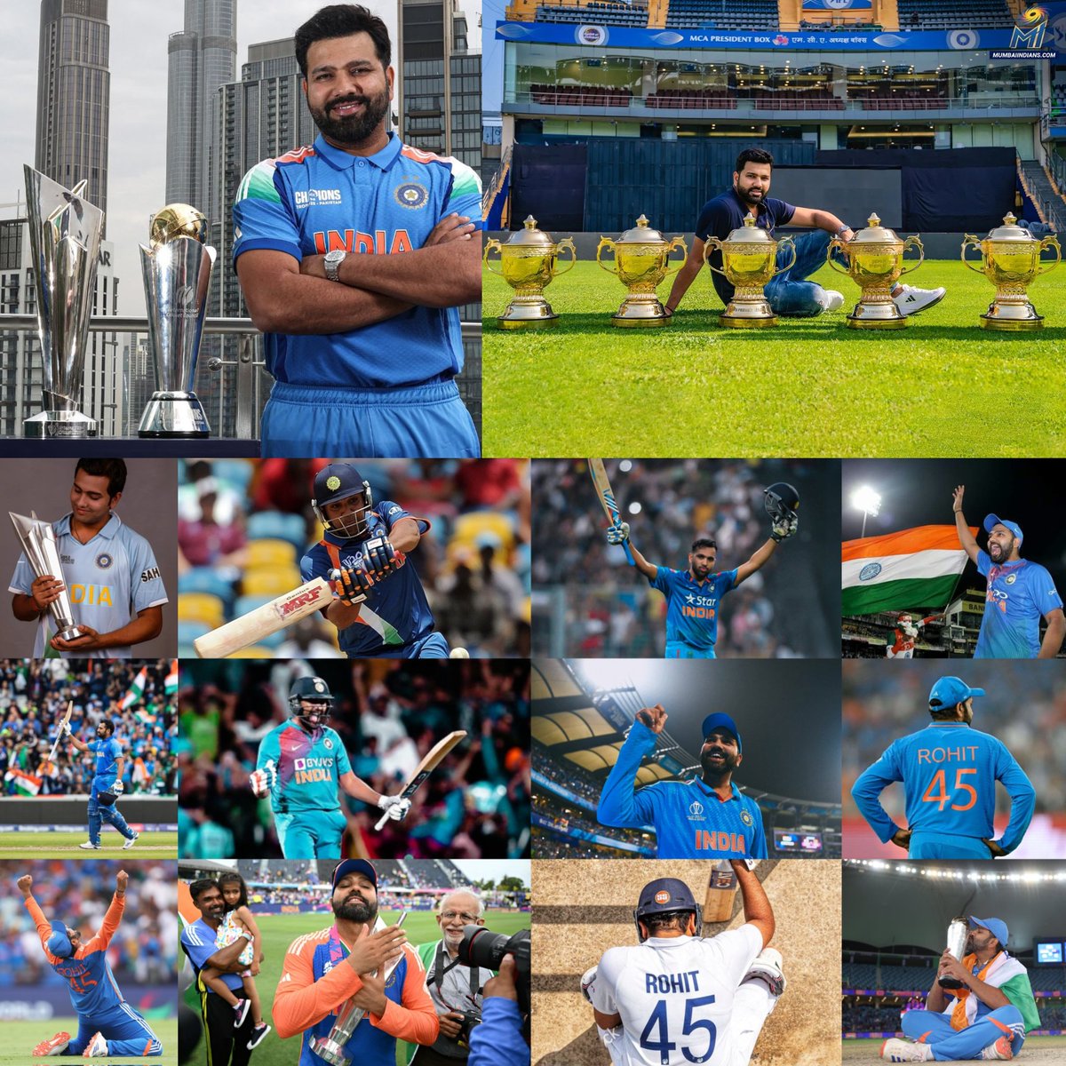 LoyalSachinFan's tweet photo. Happy birthday Rohit Sharma brother. Keep playing as long as you can. It’s a joy to watch you bat. Hoping you lift the World Cup next year. https://t.co/MPIhIT2OOq