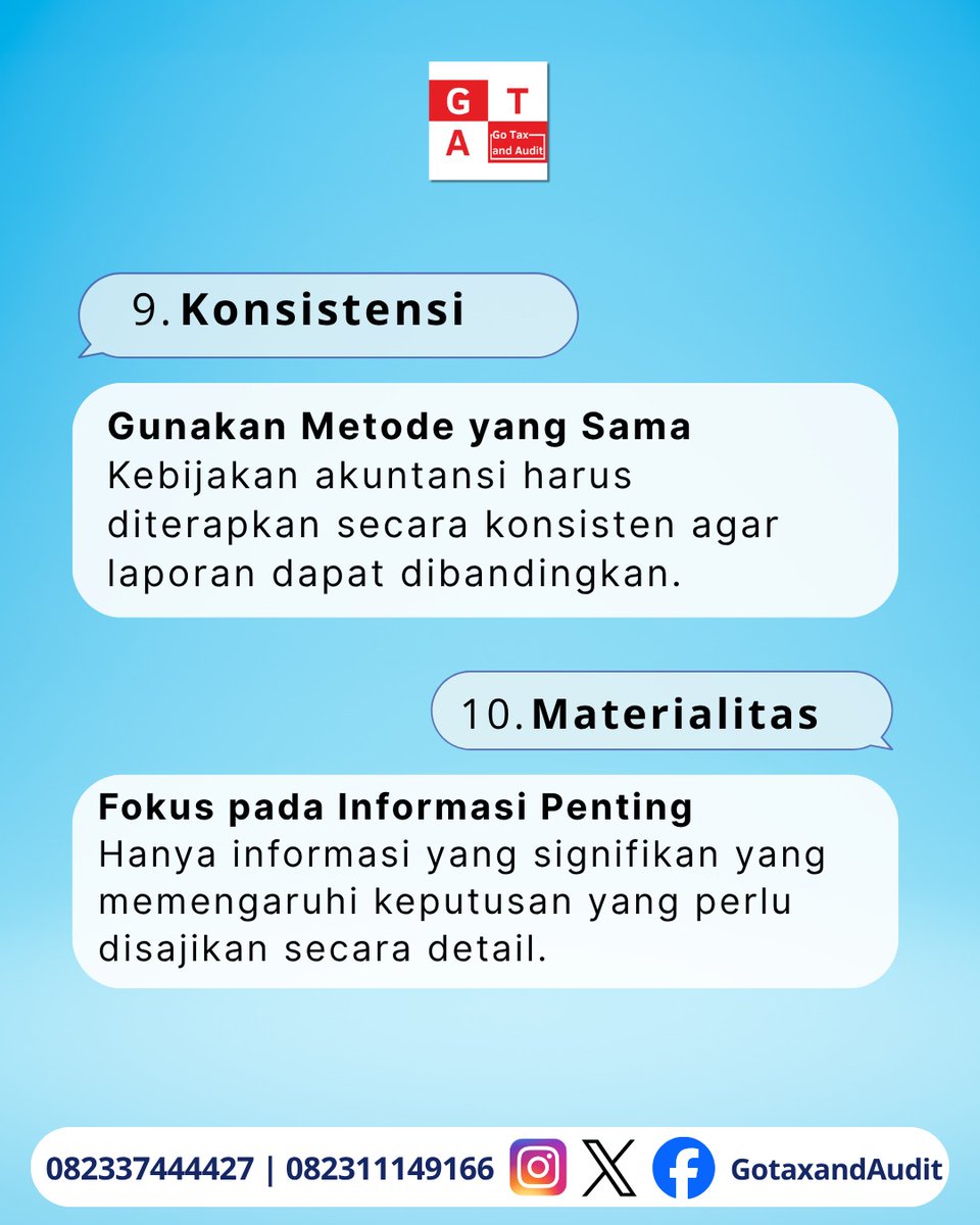 GoTaxandAudit's tweet image. Perusahaan dapat menghasilkan informasi keuangan yang relevan bagi pengambilan keputusan.

📊 Pastikan laporan keuangan Anda disusun sesuai prinsip yang berlaku.

#Akuntansi #Audit #KAP #LaporanKeuangan #Profesional #Keuangan #Bisnis
