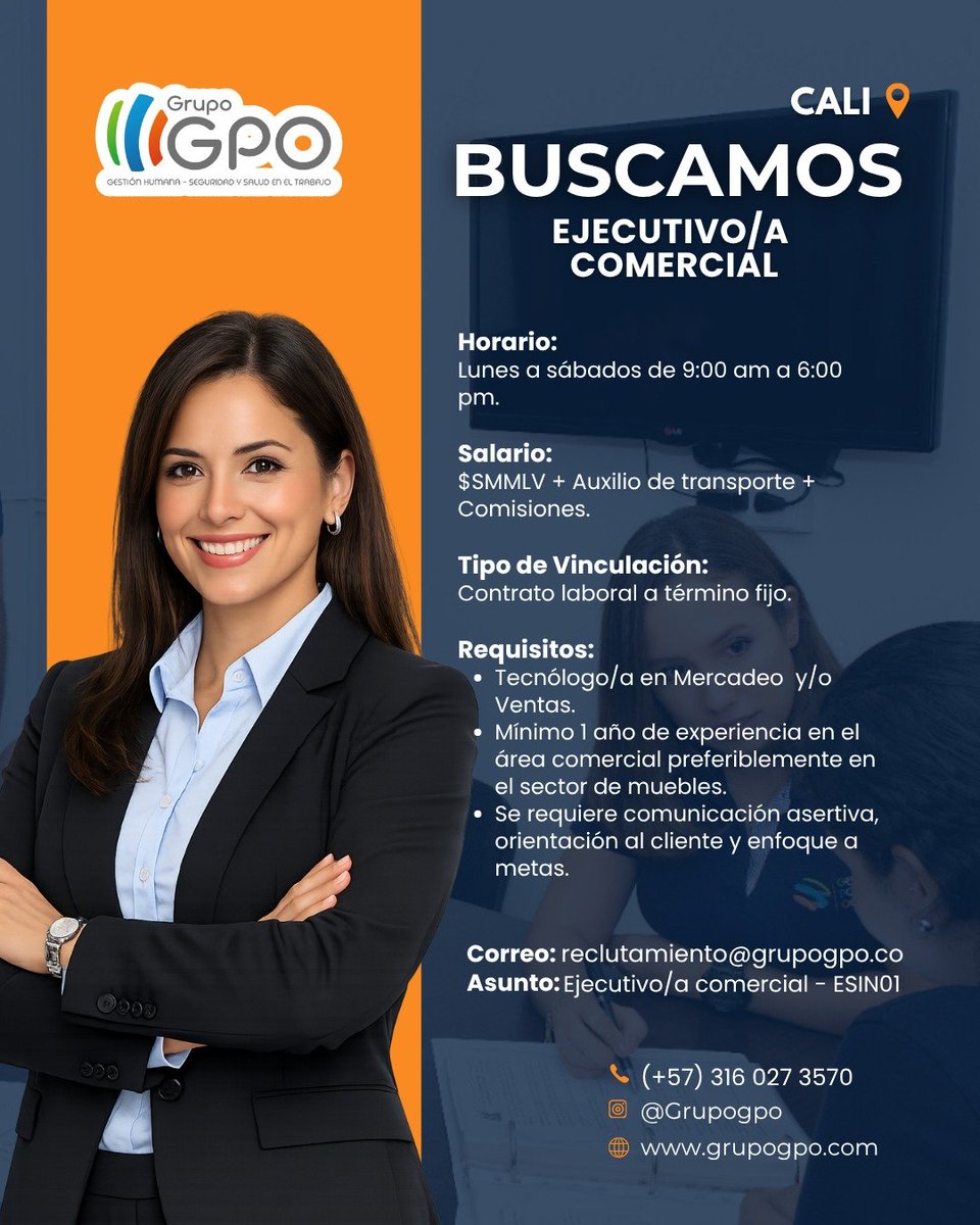 EmpleosColomb's tweet image. Trabajo sí hay #Cali