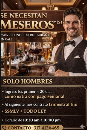 EmpleosColomb's tweet image. Trabajo sí hay #Cali