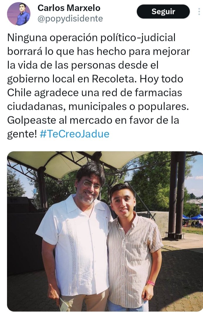 <a href="/popydisidente/">Carlos Marxelo</a> wena INDECENTE payaso del partido Comunista 🤮 así que no quieres diálogo civilizado? Fuiste muy democrático con el presidente <a href="/joseantoniokast/">José Antonio Kast Rist 🖐️🇨🇱</a> comunista woke progre🤮 un pobre weon que creé que representa a la mayoría eres patético minoría comunista🤮
<a href="/HHHATEMUCO/">Hospital Dr. Hernán Henríquez Aravena</a>