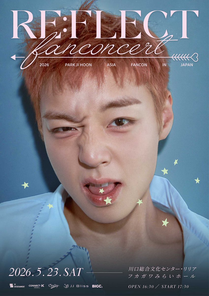 crafty__ent's tweet photo. 『2026 PARK JI HOON FAN CONCERT in Japan ~RE:FLECT~』開催決定！

2026年5月23日（土）

開場 16:30 / 開演 17:30
※VIP特典イベント 15:00開始

📍川口総合文化センター・リリア

🌐 https://t.co/UbKfz1sPE0
🎫 https://t.co/FDD21Eupw4

#PARKJIHOON #パクジフン #박지훈 #REFLECT https://t.co/jk6dToNqYz