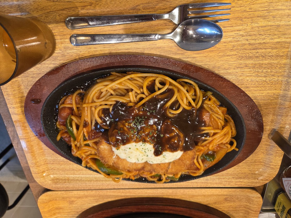 akg1213's tweet photo. スパカツチーズナポ🍝 https://t.co/18IKPUgAB8