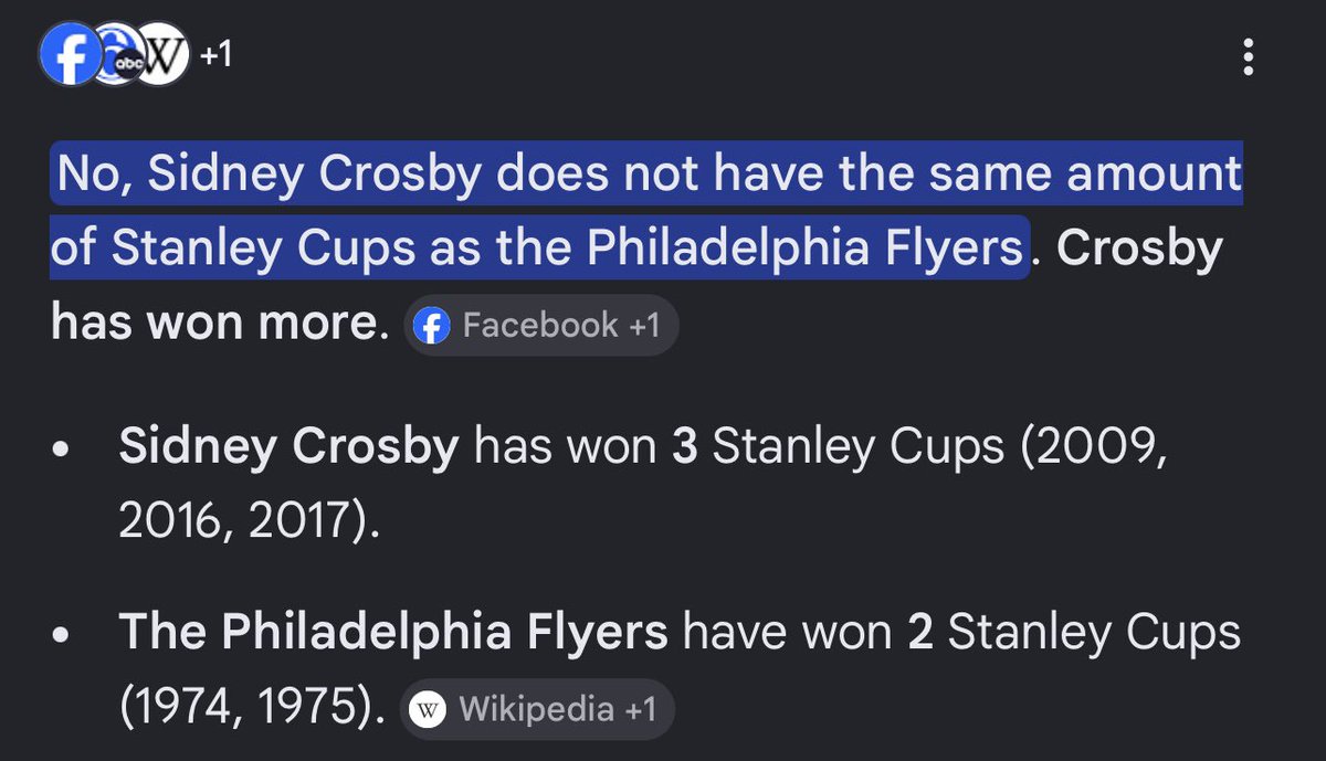 Crosby owns filthadelphia tweet media