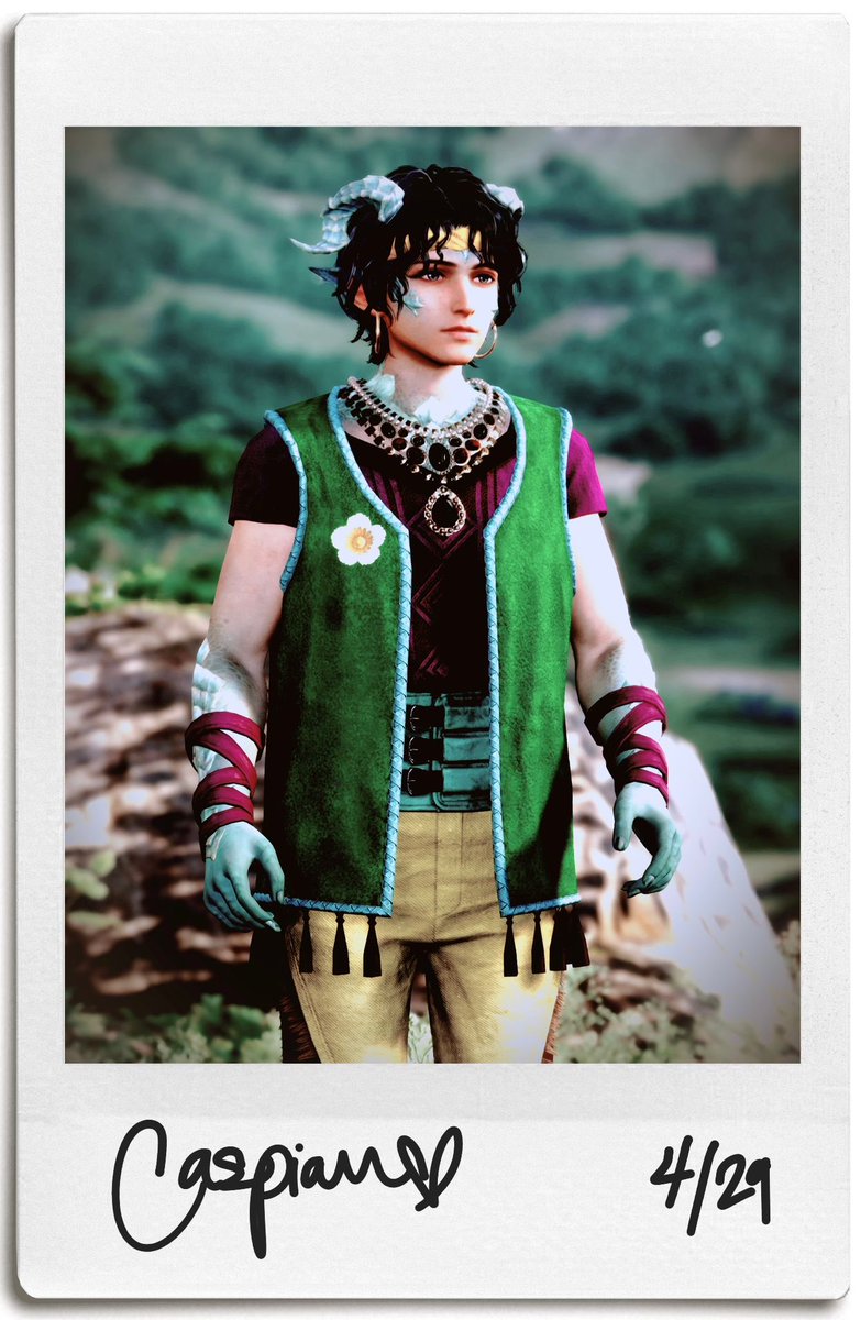 i was walking around Lumieville and i couldn’t help but notice that Caspian was throwing a fit !! his vest is too cute so it i had to take a polaroid of him!! 🍃

#InfinityNikki #WhereAllSoulsReturn  #無限暖暖 #インフィニティニキ #인피니티니키