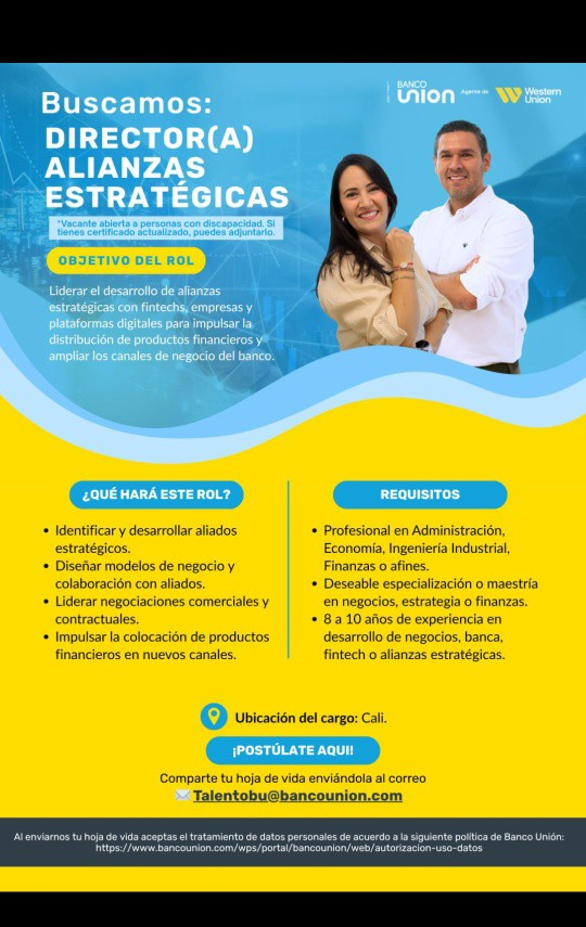 EmpleosColomb's tweet image. Trabajo sí hay #Cali