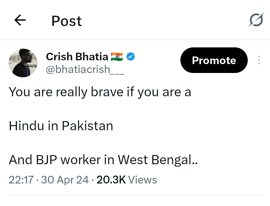 bhatiacrish___'s tweet photo. I don't know if BJP will win or not. But you people are the most brave karyakartas and voters in India. You all deserve our respect 🙏 

Posted this exactly 2 years ago and nothing has changed. WB deserves change. https://t.co/0mGdk2OYTD