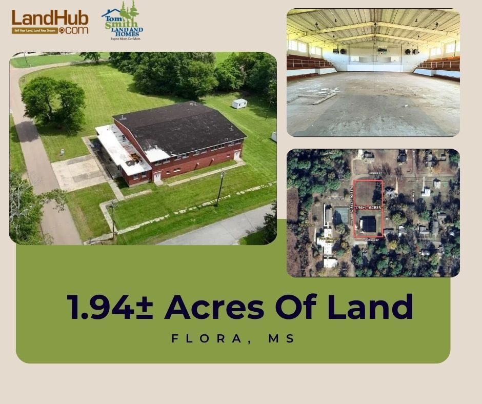 landhub's tweet photo. 13,700 Sq Ft Gymnasium – Prime Redevelopment Opportunity in Flora, MS! 
• Built circa 1970 with original character intact 
• Currently income-producing with an active lease 
MORE INFO 👉 https://t.co/syhrwkJQrc 
#commercialacreage #acreage #landforsale #developmentland https://t.co/zY0J2fCjsk