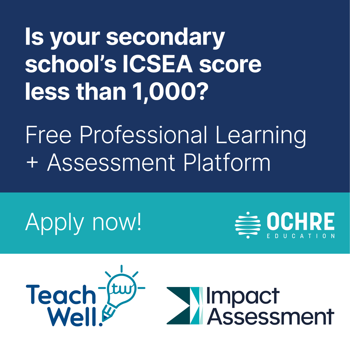 OchreEducation's tweet photo. Is your secondary school’s ICSEA below 1000? You may be eligible for fully funded places in the Teach Well Secondary Maths &amp; Science Masterclass Series plus a free year of Impact Assessment in 2026. Places are limited – apply now: https://t.co/15jwWZAAjq https://t.co/JrL2Zlt8e4