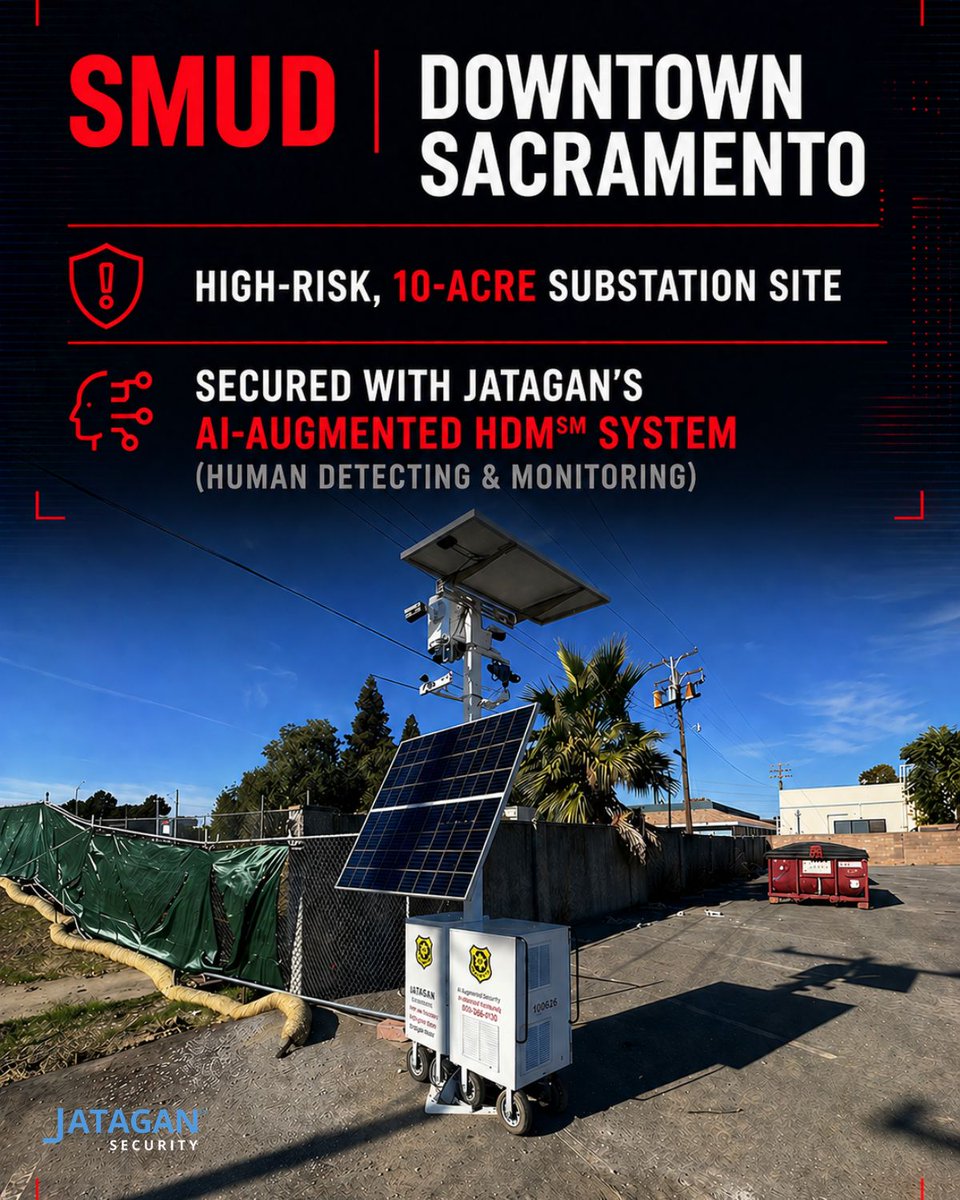 JataganSecurity's tweet photo. Most companies don’t realize they have a security problem…until it’s already costing them. 

At a high-risk substation in downtown Sacramento, there were 77 intrusion attempts in just 6 months—and not a single dollar lost.

That’s not luck. That’s what happens when detection actually works.

The question isn’t if someone will try—
it’s whether you’ll catch them in time.

Contact us before your next incident does.

#SiteSecurity #ConstructionSecurity #JataganSecurity #CriticalInfrastructure #AIsecurity