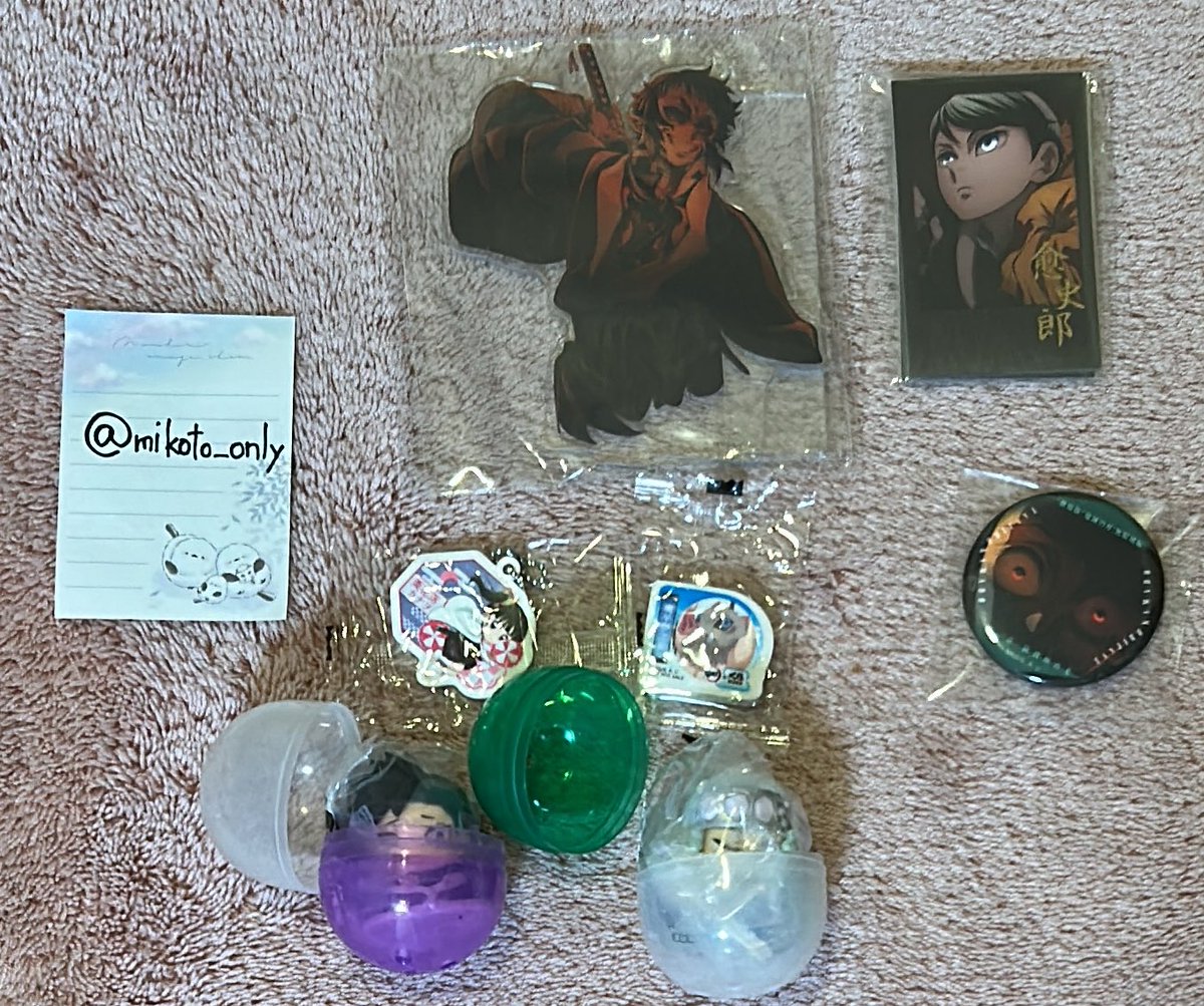 mikoto__only's tweet photo. 鬼滅の刃 譲渡 アクリルスタンド 消しゴム くら寿司 キーホルダー おねむたん チェキ風ブロマイド 缶バッジ 劇場版

譲 獪岳 嘴平伊之助 栗花落カナヲ 宇髄天元 不死川玄弥 愈史郎 竈門炭治郎

求 定価

くら寿司コラボはひとつ100円
愈史郎チェキは3枚あります
お気軽にお声がけください https://t.co/nPsEFHp7oU