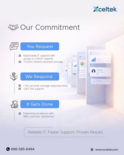 xceltek's tweet photo. Fast, reliable, and always there when you need it. With expert support, rapid response times, and proven results, Xceltek keeps your business running without interruptions.

#ITSupport #Xceltek #TechSupport #BusinessIT #24x7Support #ITExperts #Tulsa https://t.co/kW0DzprTLI