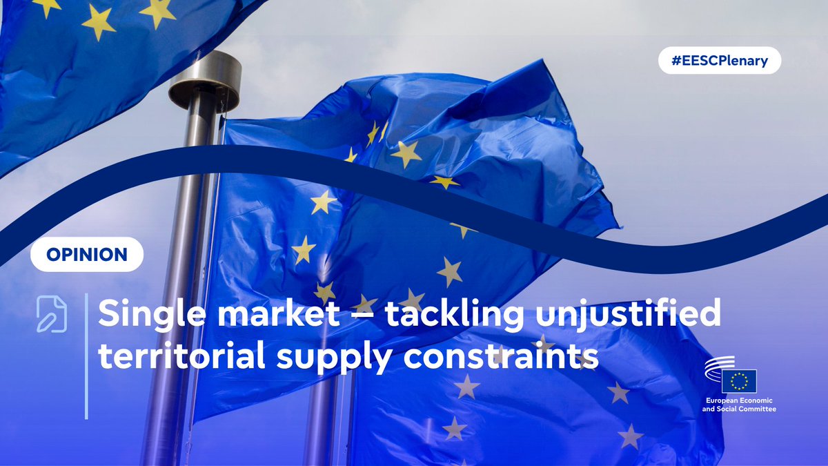 EU_EESC's tweet image. Same market, different access. 🚧

We call out territorial supply constraints for fragmenting the #SingleMarket, limiting choice and keeping prices high.

We recommend breaking down barriers and letting goods flow freely across the EU.

Our opinion: link.europa.eu/gYF3vT