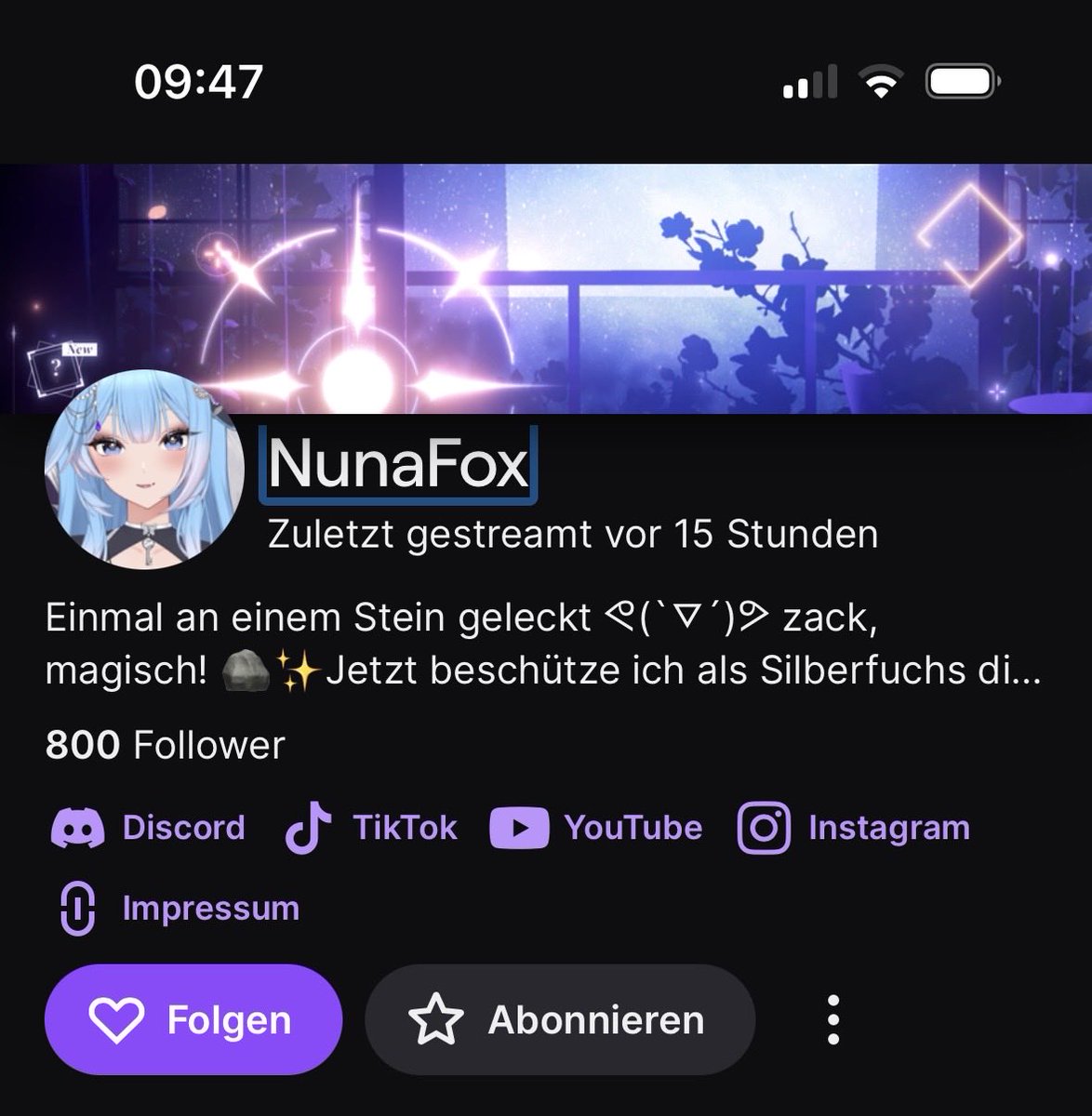 Bei 1000 Follower, möchte ich mein erstes Event auf Twitch planen. Was es ist, keine Ahnung. Ich plane es dann, wenn es soweit sein wird. Weil man weis nie was in der Zeit bis dahin passiert. Vielen Dank an alle die mich unterstützen💙