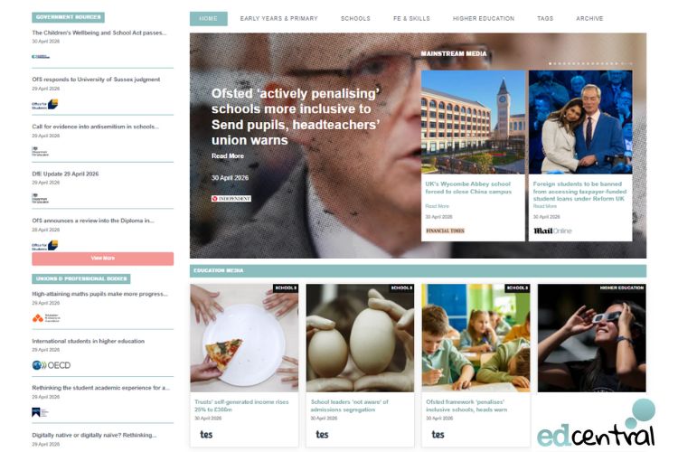 UKEdResearch's tweet image. We have amalgamated @EdTeaching, @UKEdResearch and @UKEd_Leaders within @EdCentral, where all future posts from each of these streams can be viewed. Or visit buff.ly/EZE0vAf to filter by topic or sector #edleaders #schoolleaders #edpolicy