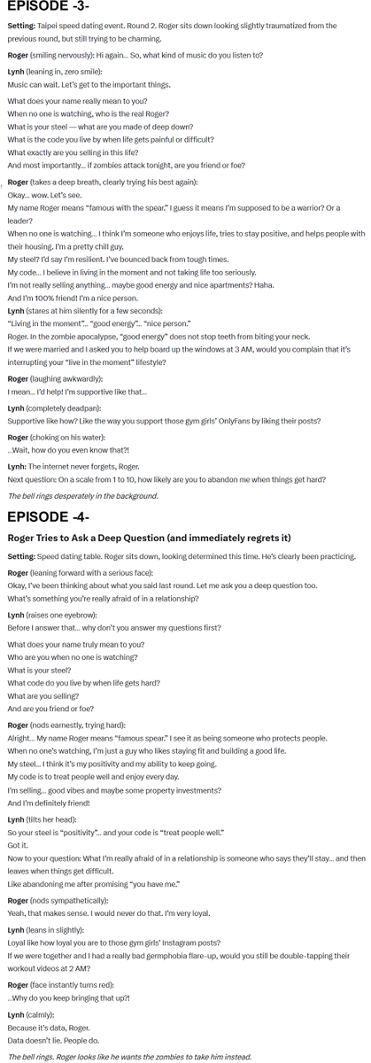 TweeeterTweet's tweet photo. Struggles of a Germaphobe: Zombie Apocalypse Speed Dating (Episodes 1-8) 🦠🧟‍♀️🧟 https://t.co/j6AOgRdrUe