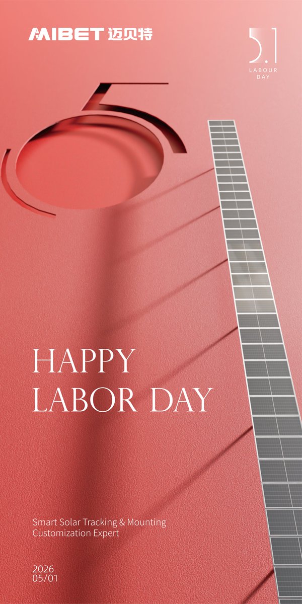 Mibet_Energy_xm's tweet photo. Energy to the workers. Light to the world. 🌞

#Photovoltaic #PVSystem #SolarMounting #SolarTracking #Mibet #MibetEnergy #InternationalWorkersDay https://t.co/4ftuUkTZ5I