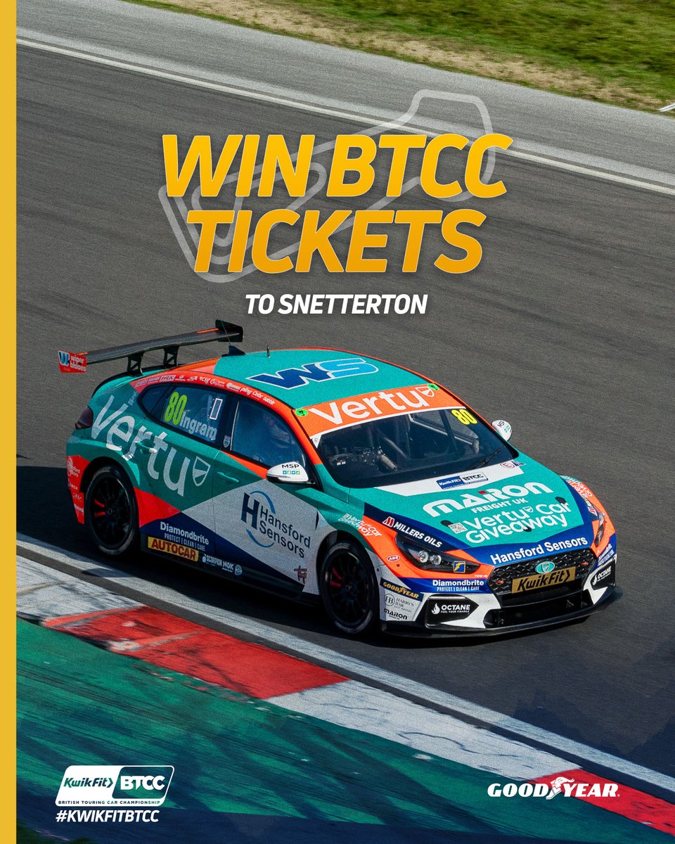 Kwik_Fit's tweet photo. Wanna be trackside at Snetterton? We've teamed up with @GoodyearRacing to give you the chance to win weekend tickets🏁

Simply enter by:
👉Liking this post
👉Tag/comment your fav driver on the grid

T&amp;C's apply. Competition ends 08/05/2026.

@btcc #btcc https://t.co/IEzS1FpEwb