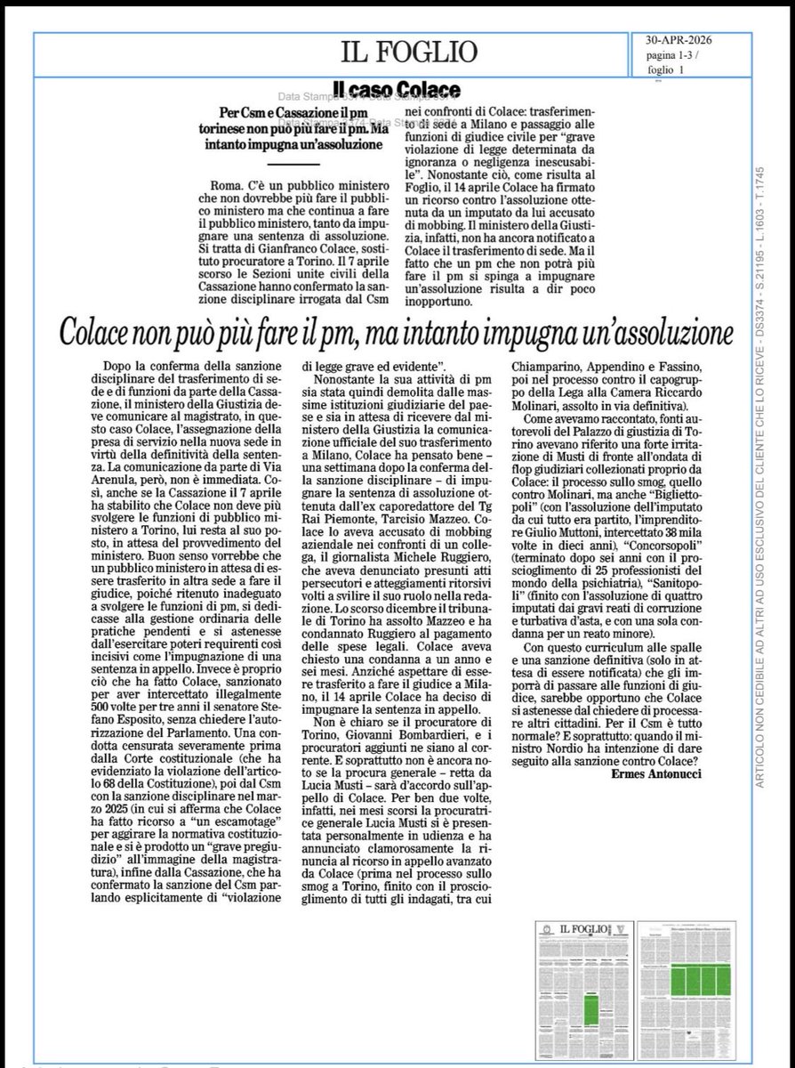 Nonostante in Italia le sentenze della Cassazione siano immediatamente esecutive per qualunque cittadino, questa regola per i magistrati non vale. Nonostante la sentenza dica: “ violazione di legge grave ed evidente” e “ di aver prodotto grave pregiudizio all’immagine della