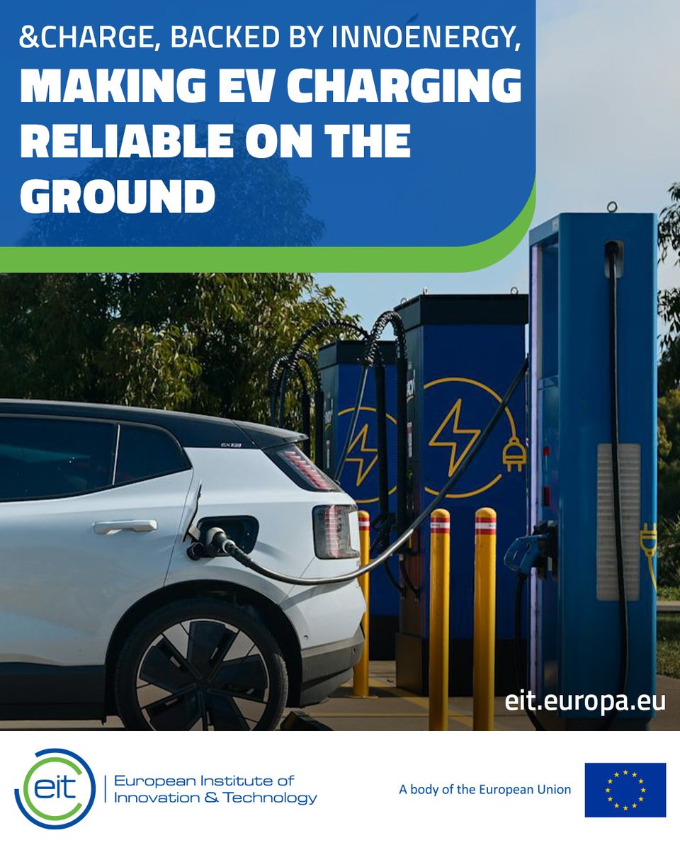 EITeu's tweet image. ⚡Reliable #EVcharging doesn’t happen in the cloud —it happens on the ground

&amp;amp;Charge, backed by #InnoEnergy, has raised €5M to track tackle common issues like broken connectors &amp;amp; blocked bays

💡Turning field insights into faster fixes
📰 link.europa.eu/pDcX6p

#EITCommunity