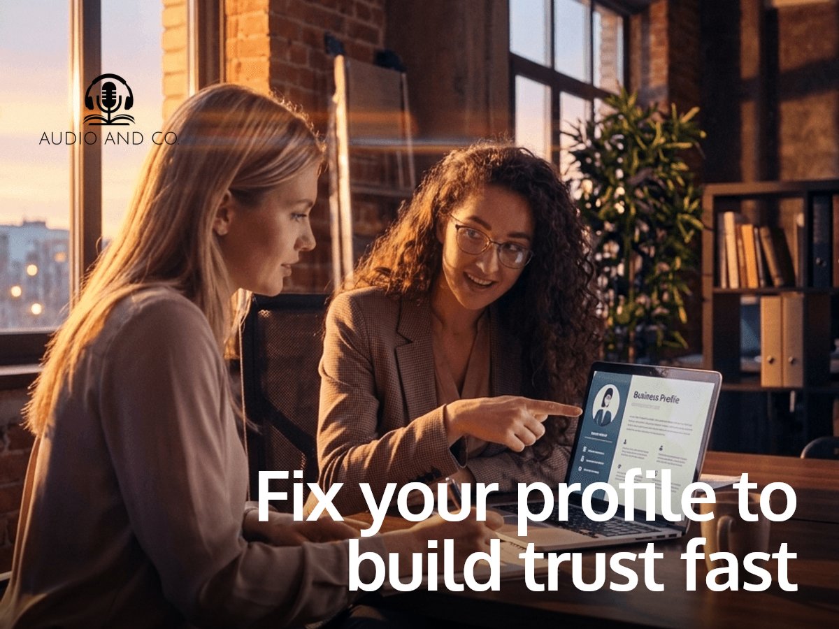 audioandco's tweet image. Small profile updates build big trust fast. A complete business listing supports professionalism from the first click. Focus on the details that make you look established and easier to find when clients search.

audioandco.com #podcast #publishing #YouTube #visibility