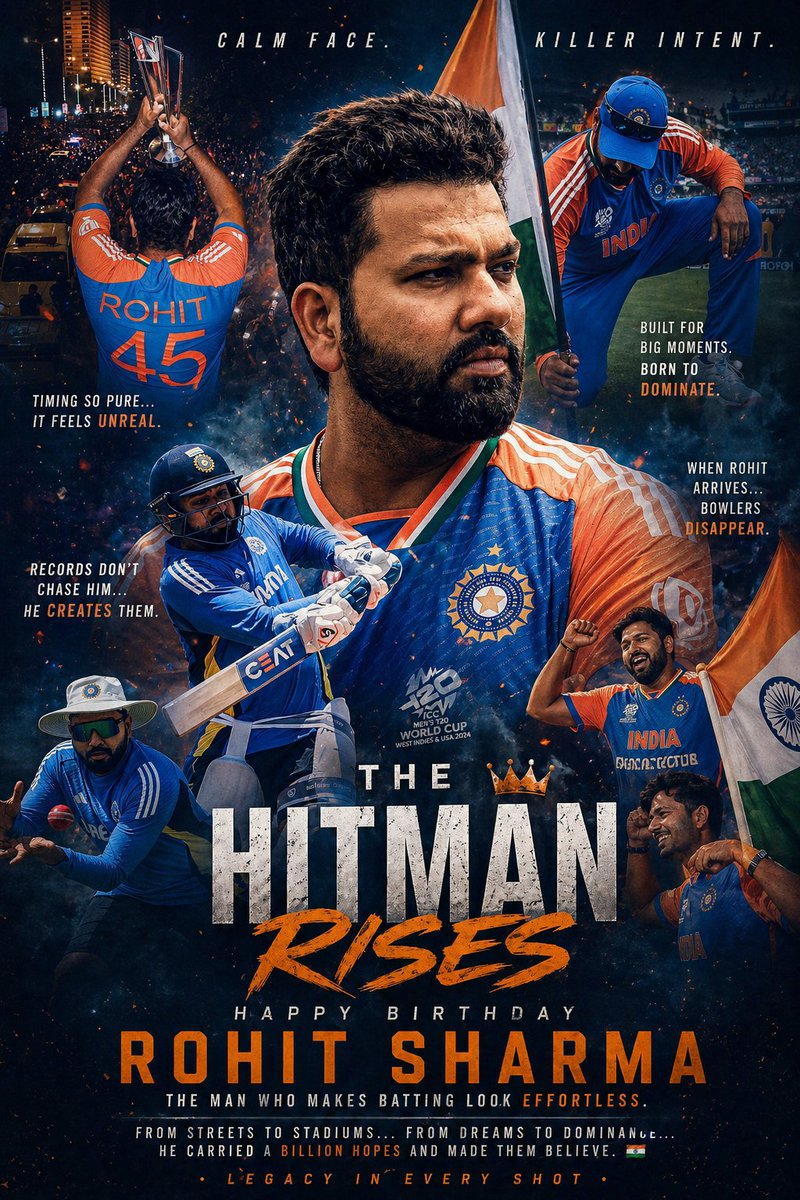 VijayKu38173003's tweet image. Happy Birthday to the Hitman – Rohit Sharma 🏏🔥
Your timing, patience &amp;amp; leadership are a true inspiration 💯
One reply from you would make my day 🙏❤️

#HappyBirthdayRohitSharma
 #Hitman #TeamIndia 🇮🇳

@ImRo45 ✨❣️