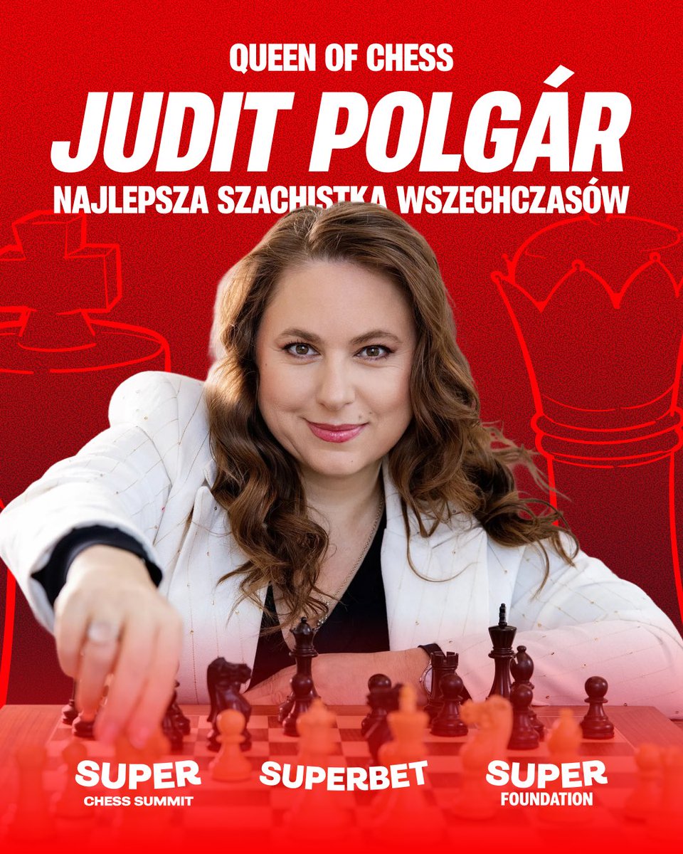 SuperbetPL's tweet photo. Niekwestionowany wzór i prawdziwa Królowa Szachów. Jej obecność w Polsce to wyjątkowe wydarzenie i szansa na niezwykle inspirujące spotkanie z żywą legendą, która zmieniła oblicze tej dyscypliny na zawsze ♟️ https://t.co/uFIdpY0huo