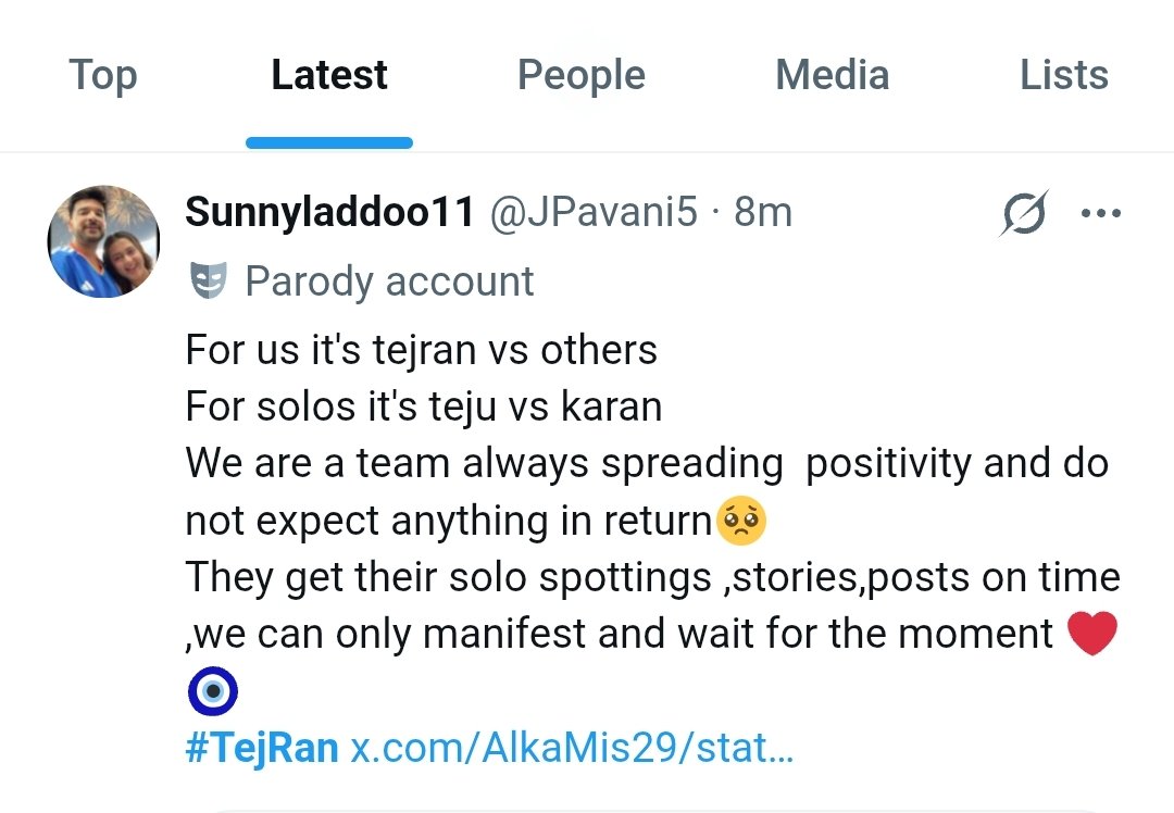 #TejasswiPrakash #TejRan
See the hypocrisy of Ran fans "they do not expect anything in return"🤣nice joke, ek like or reply k liye Teju ko -ve dikhane wale gyan de rhe hain🤣inki niyat likes/replies k according change ho jaati hai, Teju k liye 5 saal mein kbhi stand nhi liya gya