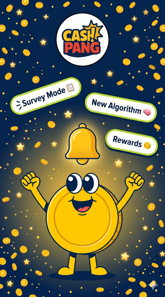 🚨 Good news for every CashPang player waiting on rewards. 💛

Round 1 is now a Survey, and surveys? 
Everyone passes. EVERY. ONE. PASSES.

✅ Answer the survey → you're in 
💰 <a href="/KaiaChain/">Kaia</a> Rewards guaranteed for survey rounds 
🧠 Game Reward Data Algorithm upgraded → pending