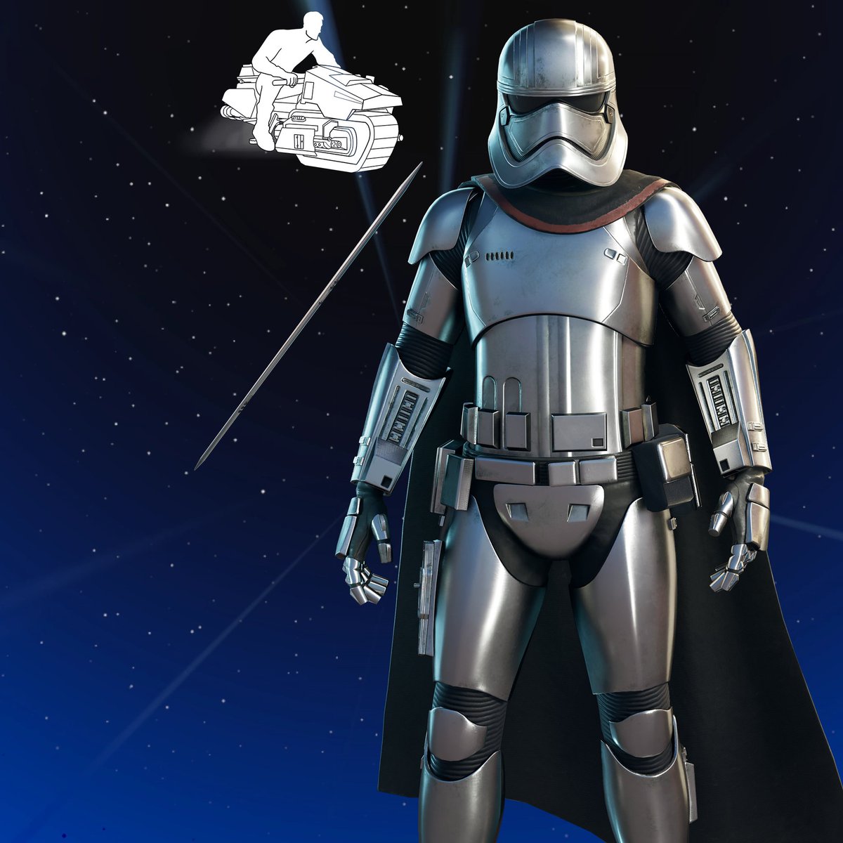 FN_Assist's tweet image. Captain Phasma has been updated to release in the Item Shop with today's #Fortnite v40.30 update!