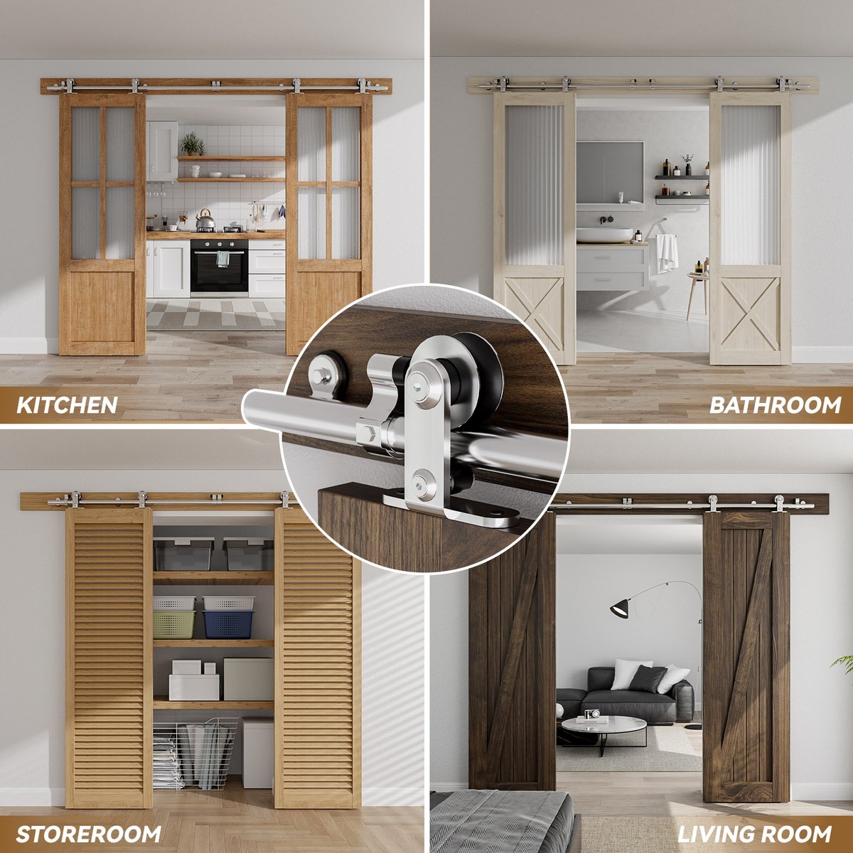 boxichen1's tweet image. When your double wood doors need a track that’s as tough as they look. 🔩

6FT sliding barn door hardware kit – stainless steel top mount, 220 lbs capacity, and it glides so quietly you’ll check if it’s moving.

[ccjh.shop/products/6ft-s…]
#barndoor #hardware #diy